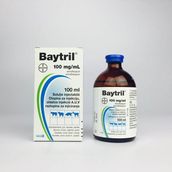 Baytril 10% inj. sol. 100 ml / Байтрил 10% 100 мл инжекционен разтвор - Image 1