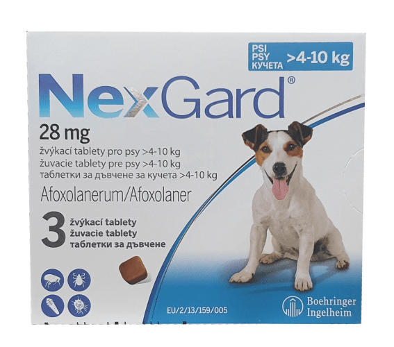 NexGard / Нексгард дъвчаща таблетка за кучета от 4 до 10 кг - 1 таблетка - Image 1