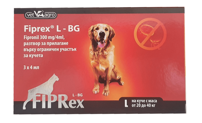 fiprex-l Fiprex L - BG / Фипрекс L - BG разтвор за кучета от 20 до 40 кг 1 брой пипета - Image 1