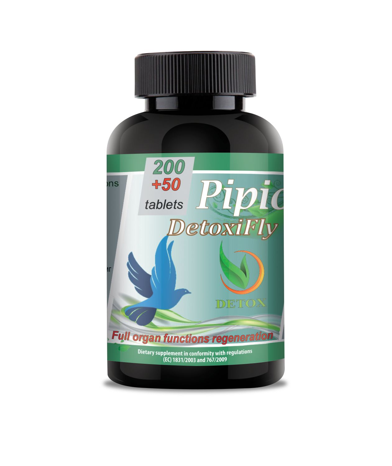 Pipio DetoxiFly   /  Детоксикираща добавка за птици 200 таблетки + 50 таблетки бонус от производител - Image 1