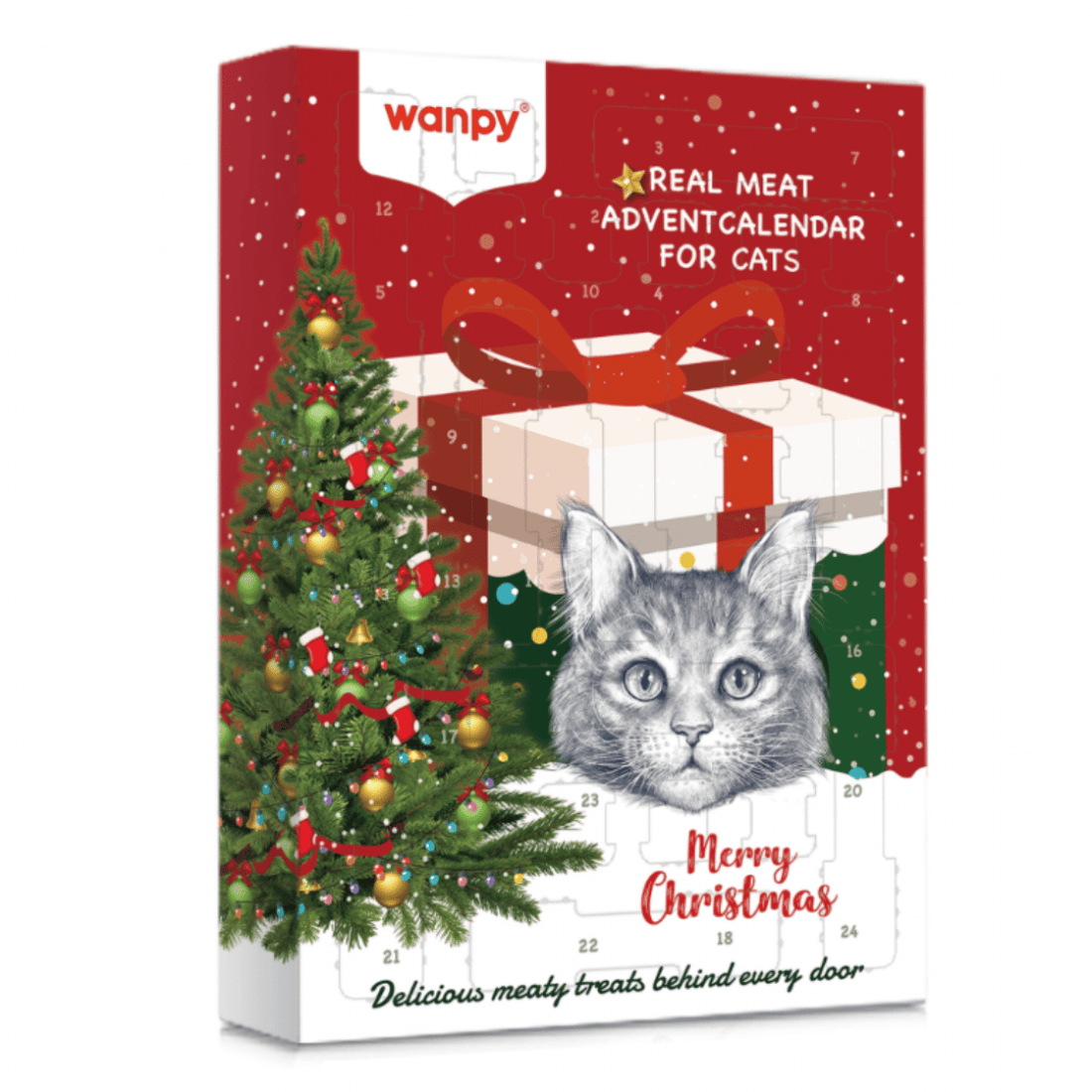 05050521-1100x1100 Коледен календар с лакомства асорти за котки / Wanpy Christmas Calendar for cat - 100 г - Image 1