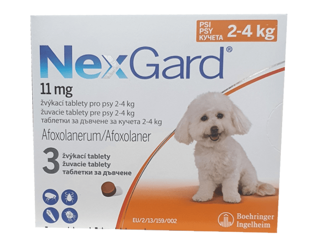 nexgard-2-4 NexGard / Нексгард дъвчаща таблетка за кучета от 2 до 4 кг - Image 1