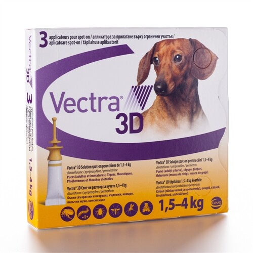 Vectra 3D 1.5-4 kg/ Вектра 3D спот-он за кучета от 1.5 до 4 кг - Image 1