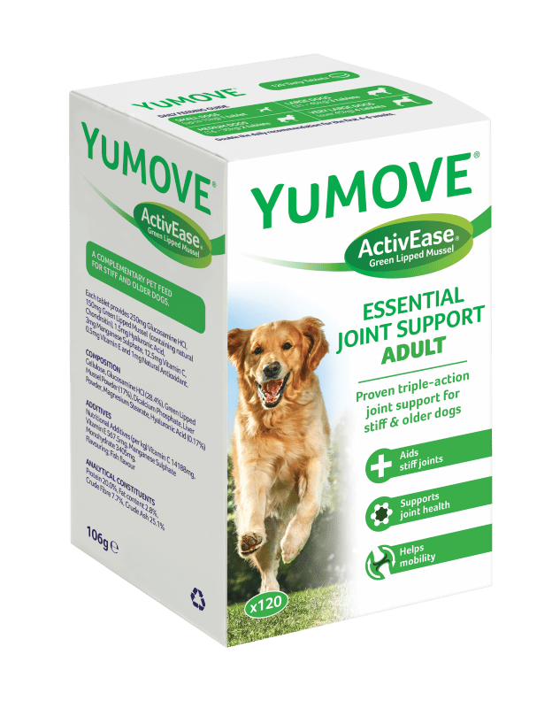 YuMOVE-2020-Adult-120-Pack YuMove - овкусени таблетки за стави с екстракт от зеленоуста мида за куче 120 бр. в опаковка - Image 1