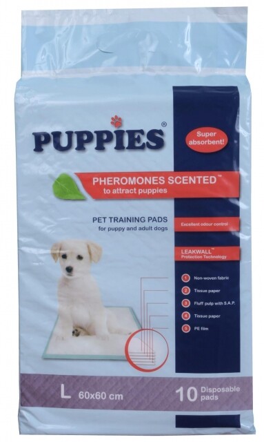 Puppies Хигиенни подложки размер L - 60/60 см - Image 1