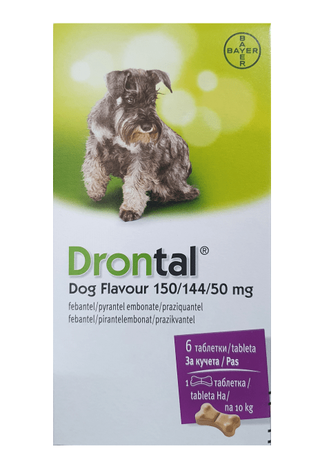 images Drontal Dog Flavour / Дронтал овкусени таблетки - кутия с 6 таблетки - Image 1