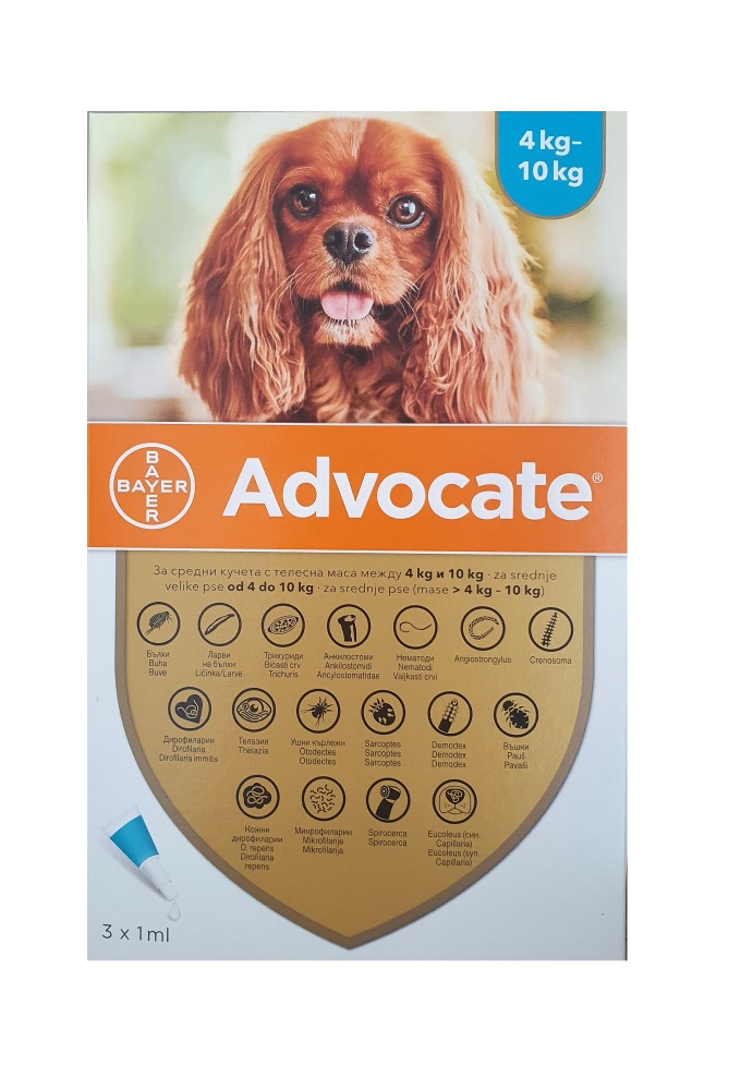 advocate--4-10-kg Advocate dog 4-10 kg/ Адвокейт разтвор за кучета 4-10 кг - Image 1
