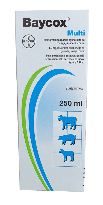 Baycox Multi 50 mg/ml / Байкокс Мулти 50 мг/мл перорална суспензия за говеда, прасета и овце - Image 1