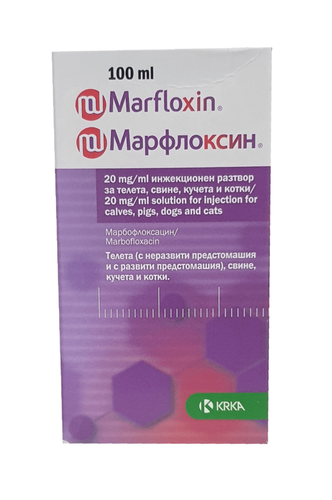 marfloxin-20mg-100ml Marfloxin 20 mg/ml / Марфлоксин 20 мг/мл инжекционен разтвор - Image 1