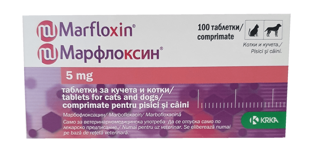 Marfloxin 5 mg / Марфлоксин 5 мг таблетки за котки и кучета - Image 1