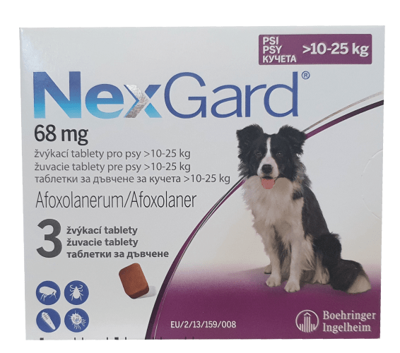 nexgard-10-25 NexGard / Нексгард дъвчаща таблетка за кучета от 10 до 25 кг - Image 1