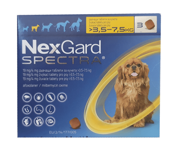 nexgard-spectra-3.5-7.5 NexGard Spectra / Нексгард Спектра дъвчаща таблетка за кучета от 3.5 до 7.5 кг - Image 1
