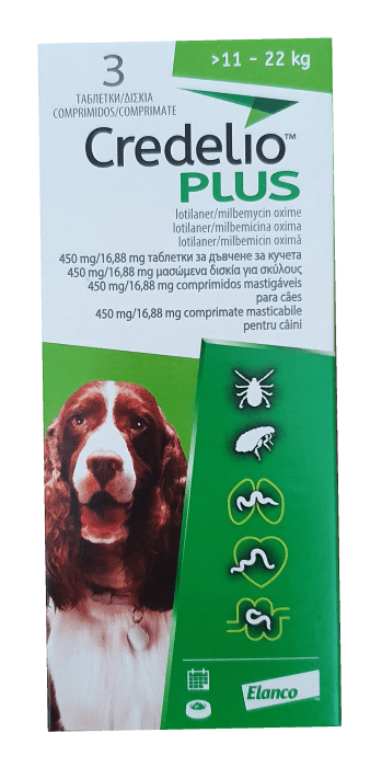 credelio-plus-11-22 Credelio Plus / Кределио Плюс таблетки за дъвчене за кучета от 11 до 22 кг - Image 1