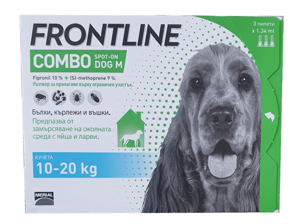 frontline-combo-m Frontline Combo spot-on Dog M / Фронтлайн Комбо спот он за кучета от 10 до 20 кг - Image 1