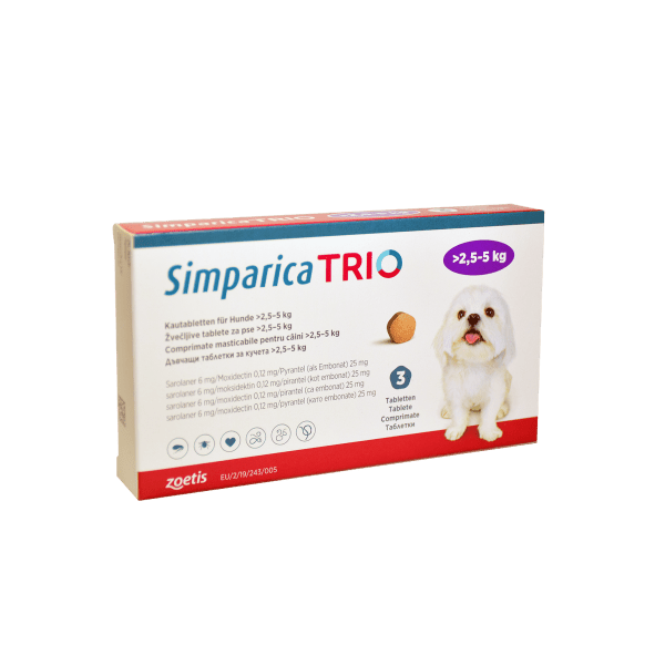 imparica-trio-2.5-5 Simparica Trio / Симпарика трио таблетки за дъвчене за кучета от 2,5 до 5 кг - Image 1