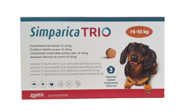 simparica-trio-5-10kg Simparica Trio / Симпарика трио таблетки за дъвчене за кучета от 5 до 10 кг - Image 1