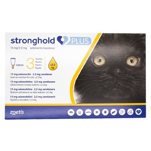 strong-plus-15mg Stronghold Plus 15 mg/2.5 mg / Стронгхолд плюс 15 мг/2.5 мг за котки до 2.5 кг - Image 1