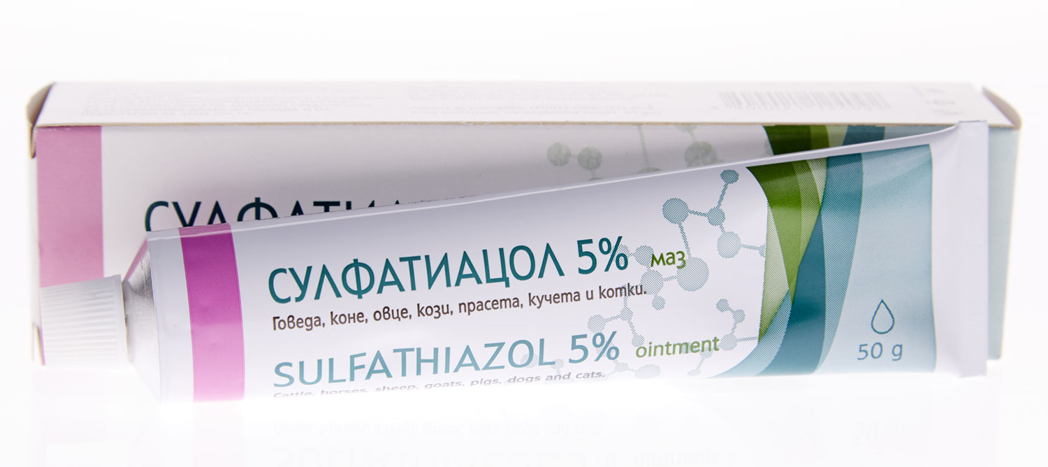 sulfathiazol Sulfathiazole 5% ointment 50 g / Сулфатиацол 5% маз 50 гр - Image 1