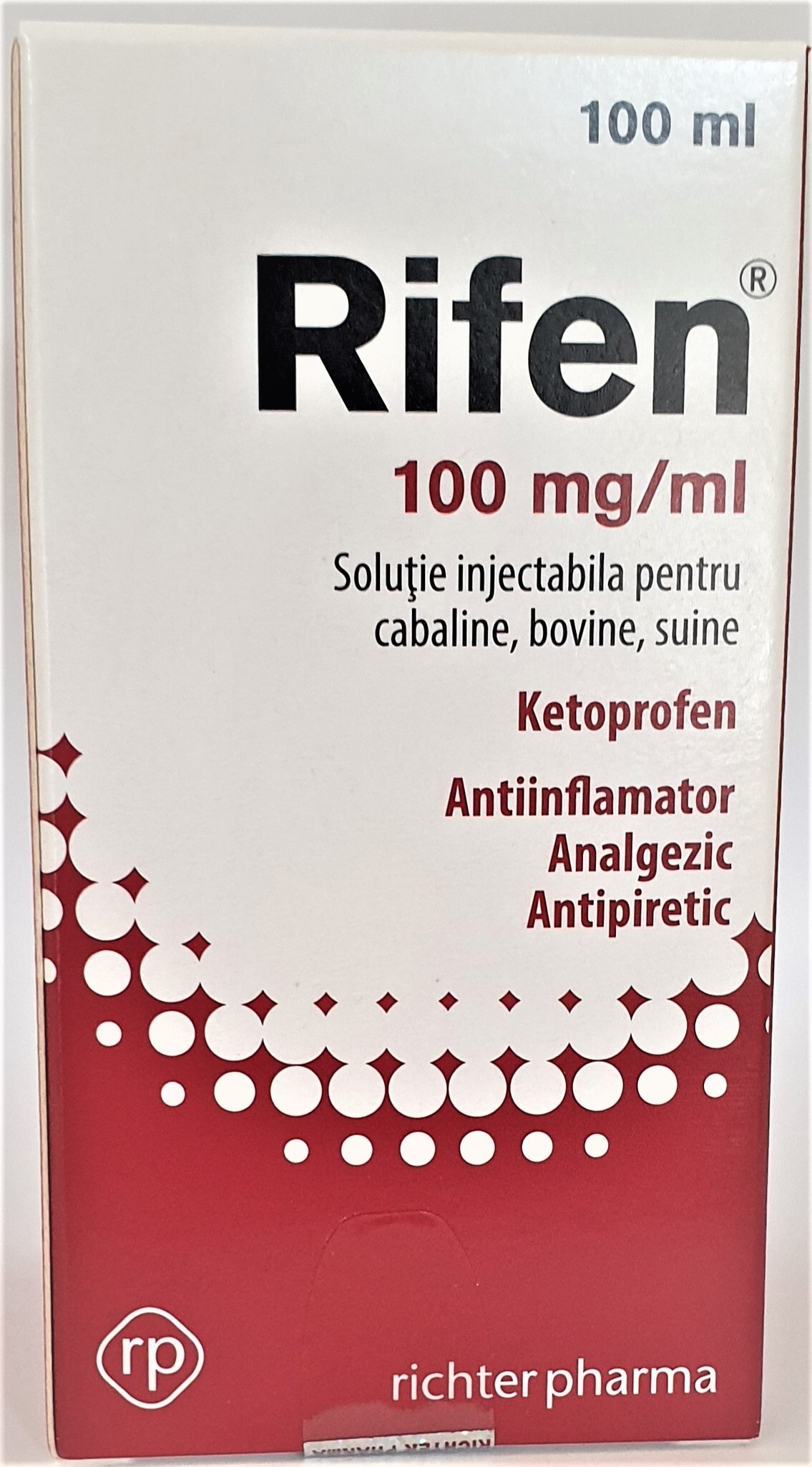 Rifen 100 mg/ml / Рифен 100 мг/мл разтвор за инжектиране за коне,говеда и свине - Image 1