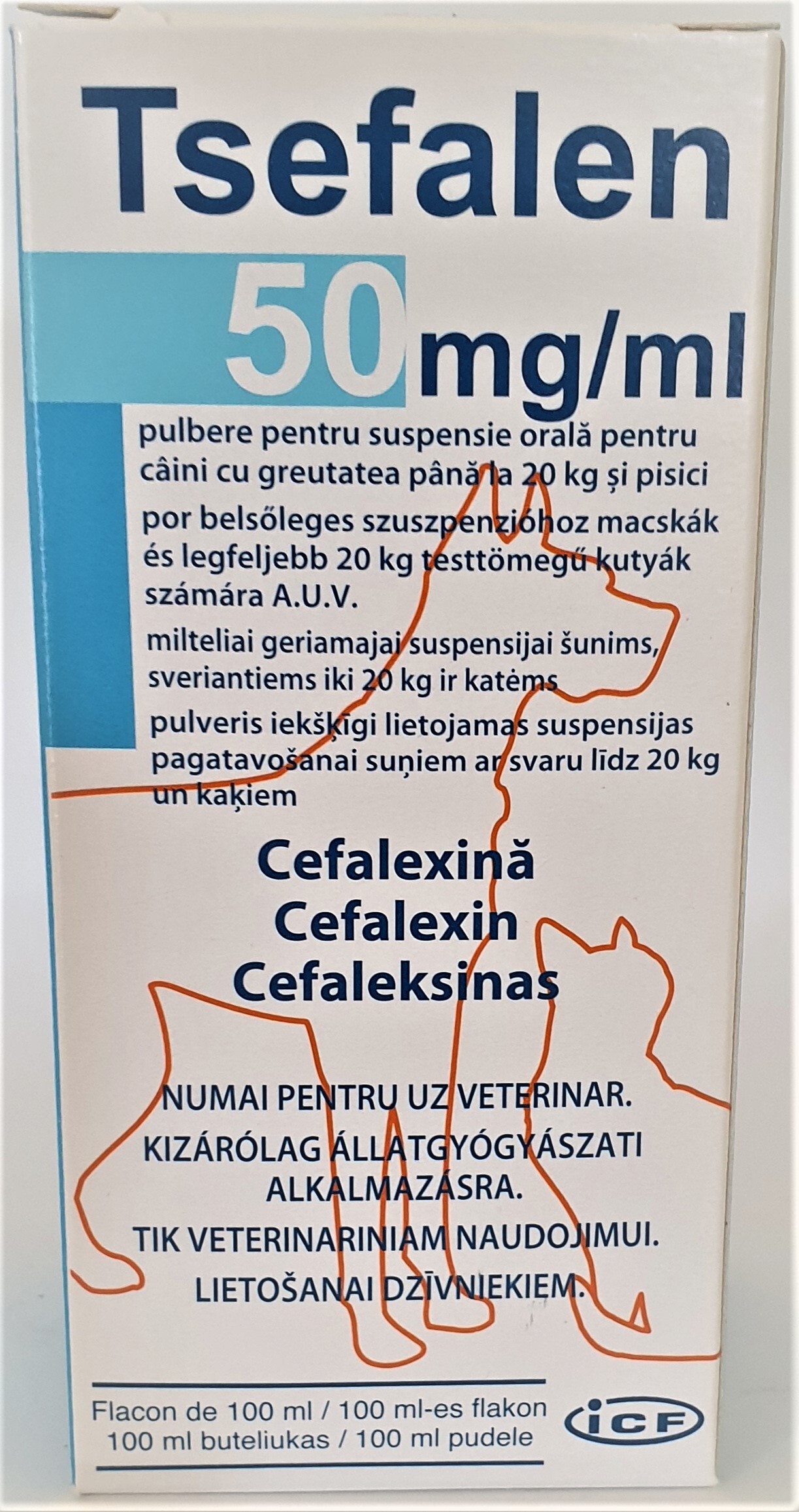 20220926_095655 Tsefalen 50 mg/ml / Цефален 50 мг/мл прах за перорална суспензия за кучета до 20 кг и котки - Image 1