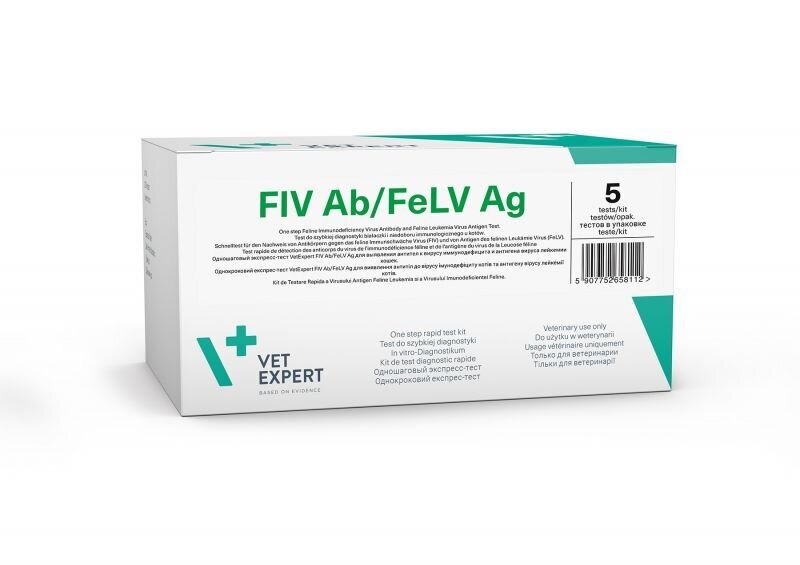 Rapid Test FiV Ab/FeLV Ag Бърз тест за откриване на антитела срещу вируса на котешкия имунодефицит и антигена на вируса на котешката левкемия - Image 1