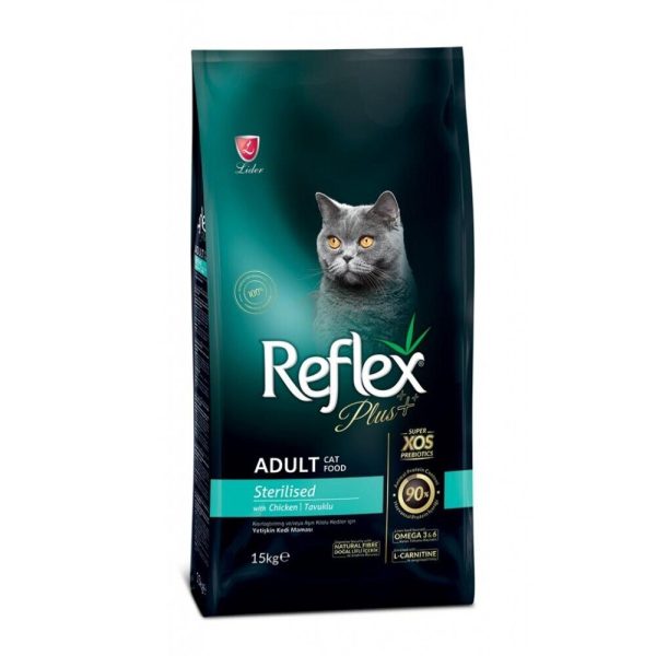 14606-600x600 Reflex Plus Cat Sterilised Chicken / Пълноценна супер премиум храна за кастрирани котки, с пиле. - 15 кг. - Image 1