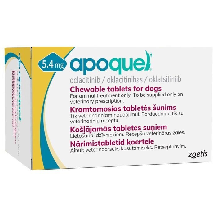 405 Apoquel 5.4 mg / Апоквел 5.4 мг овкусени таблетки за облекчаване на сърбежа при кучета - 20 бр (Копие) - Image 1