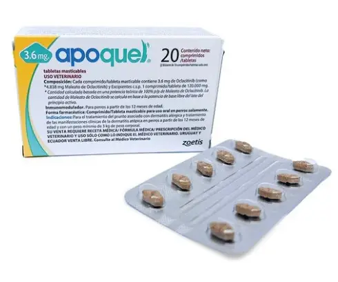 Apoquel 3,6 mg / Апоквел 3,6 мг овкусени таблетки за облекчаване на сърбежа при кучета - 20 бр - Image 1