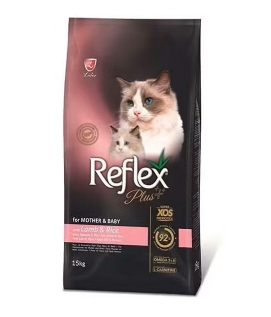 880894484_ Reflex Plus Cat Mother & Babycat Lamb & Rice / Пълноценна храна за подрастващи котета и майки кърмачки - 15 кг. - Image 1