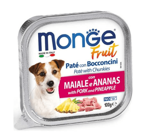 MONGE FRUIT- пастет със свинско и ананас - 100гр - Image 1