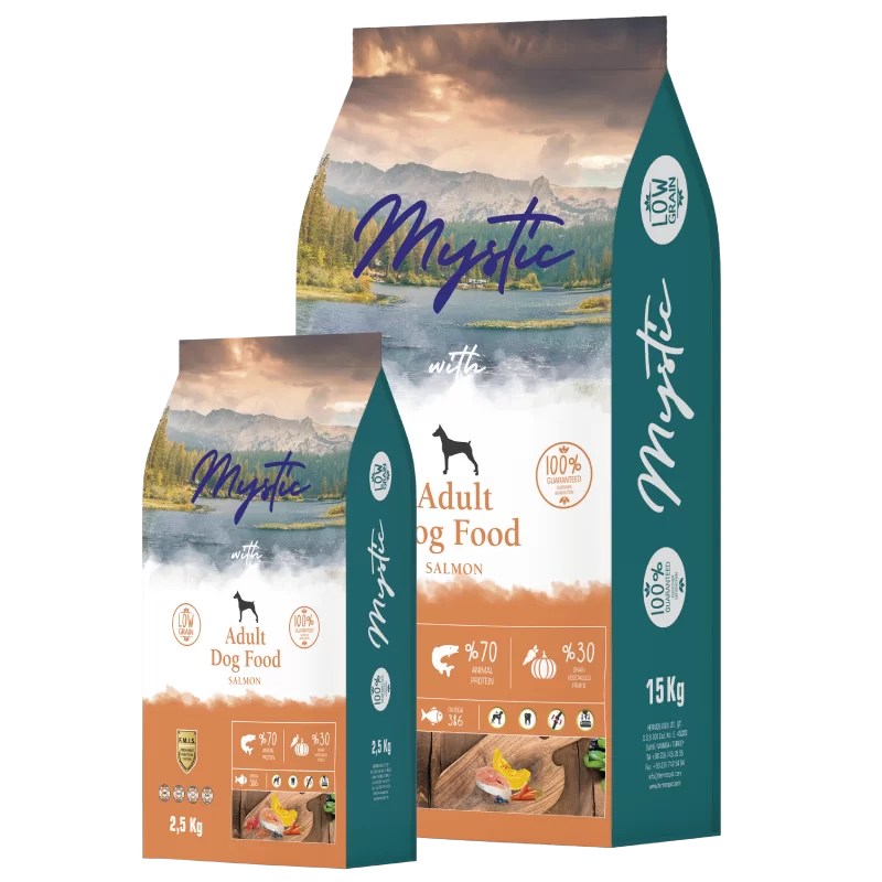 kopek-somon_800_800 Mystic Храна за кучета със сьомга - 15 кг. - Image 1