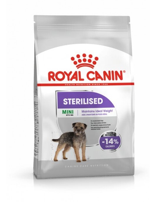 mini-sterilised-ccn-packshot-530x686 Royal Canin Dog Mini Sterilised / Пълноценна храна за кастрирани кучета от мини породи - 1 кг. - Image 1