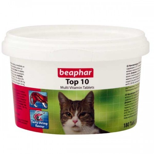 Beaphar TOP 10 мултивитамини за коте -180бр - Image 1