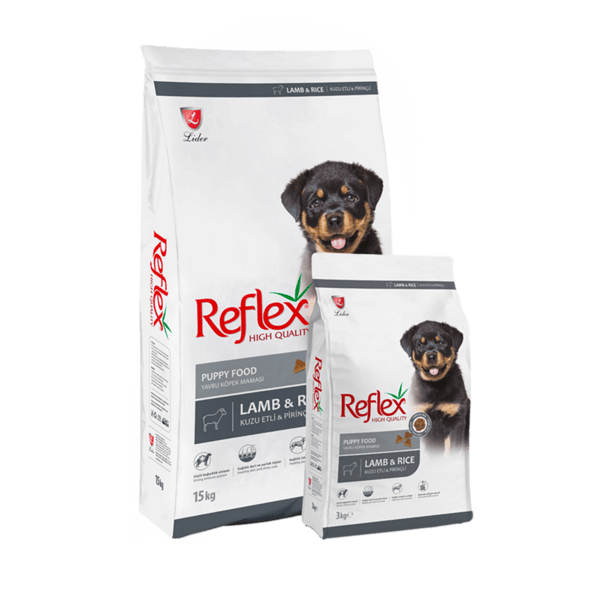 reflex-premium-puppy-food-lamb--rice-15kg-66b3459f6cfeb_600x600 Reflex Premium Puppy/Junior Food – Lamb & Rice -Пълноценна храна за подрастващи кучета от всички породи с агнешко месо и ориз-15 кг. - Image 1