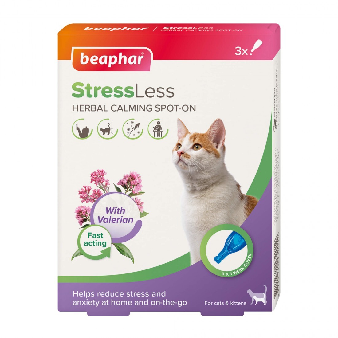 Успокояващи пипети за котки  /  Beaphar StressLess Herbal Calming Spot-On - 1 брой - Image 1