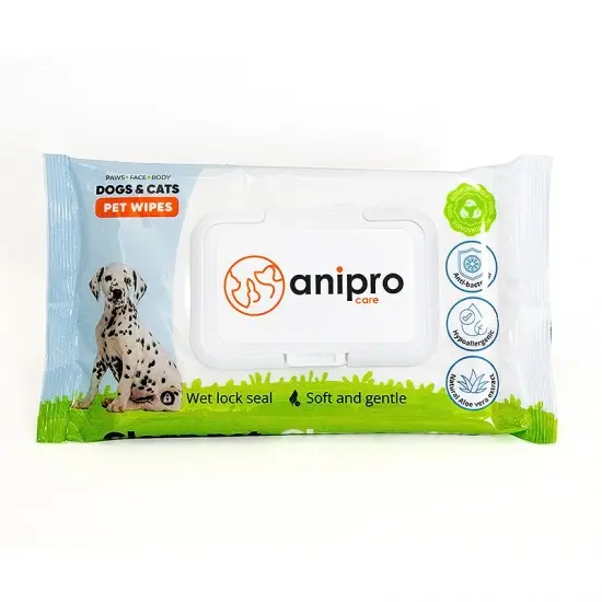 Anipro антибактериални биоразградими хигиенни кърпички - 40 бр - Image 1