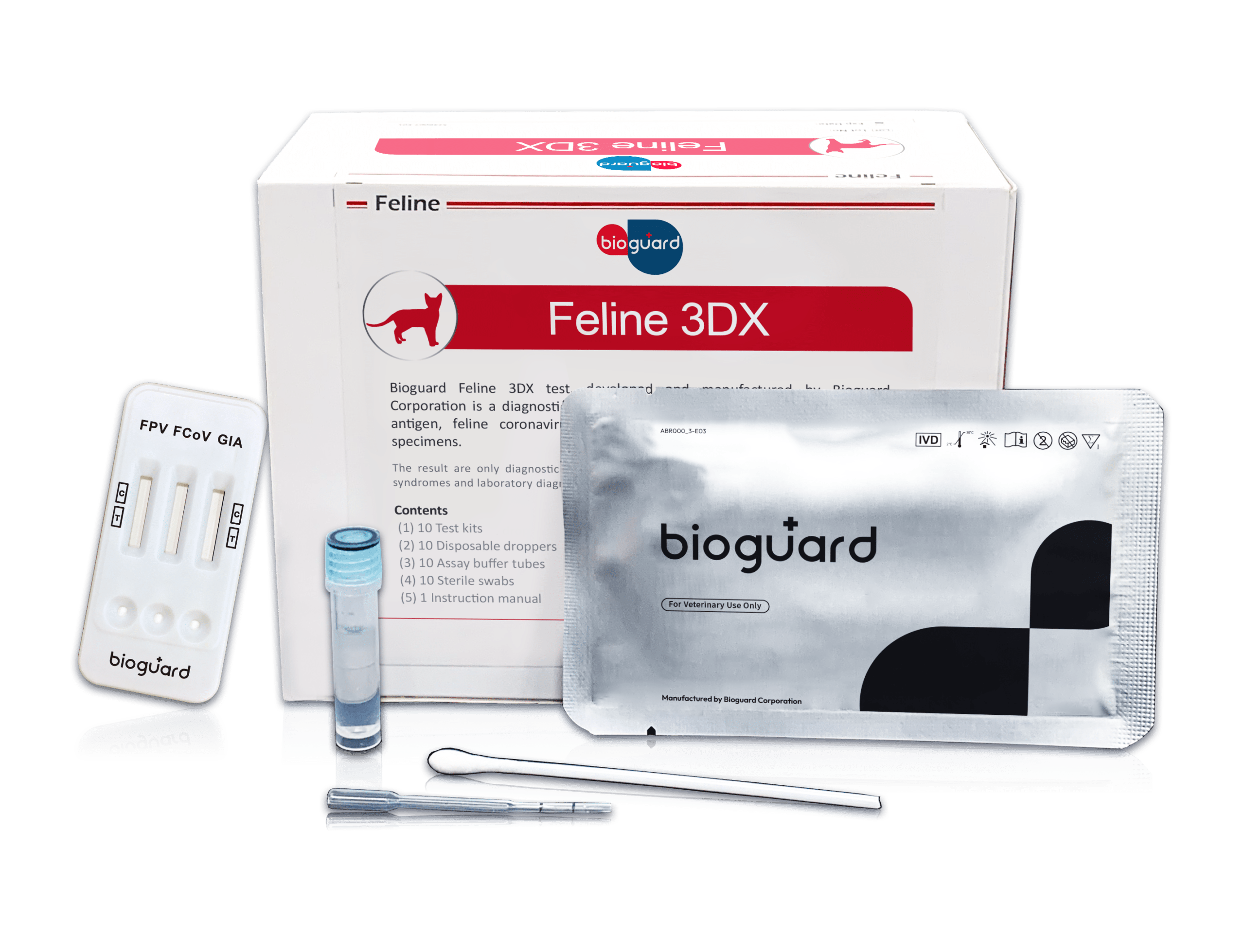 2025-new-logo-F-F3DX-0-scaled Тест Feline 3DX (FPV Ag/FCoV Ag/Giardia Ag) Combo Test kit Bioguard - 1 брой - Image 1
